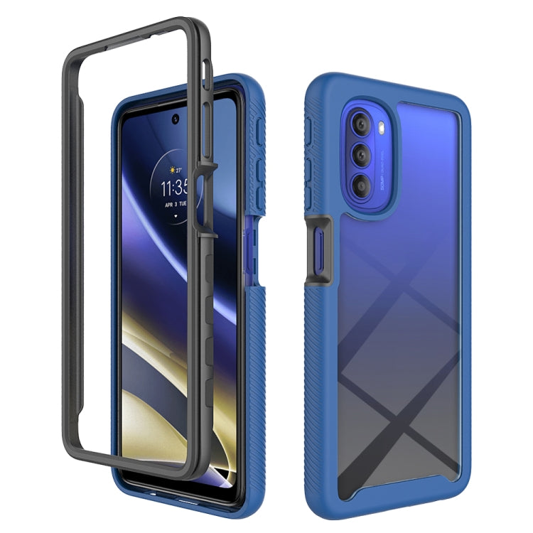 For Motorola Moto G51 5G Starry Sky Solid Color TPU Clear PC Phone Case