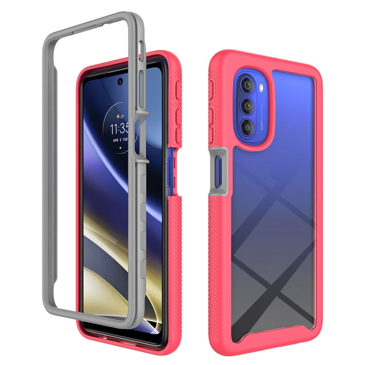 For Motorola Moto G51 5G Starry Sky Solid Color TPU Clear PC Phone Case