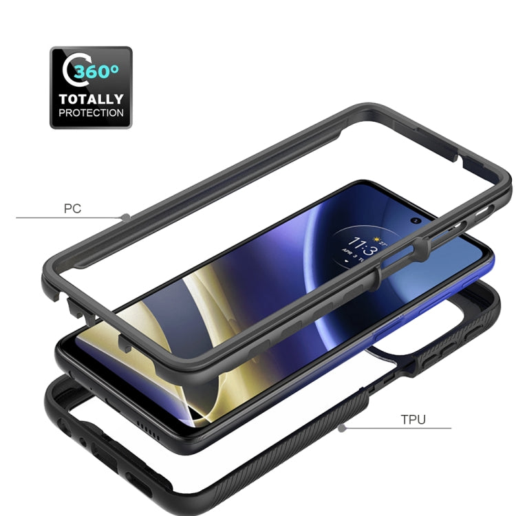 For Motorola Moto G51 5G Starry Sky Solid Color TPU Clear PC Phone Case