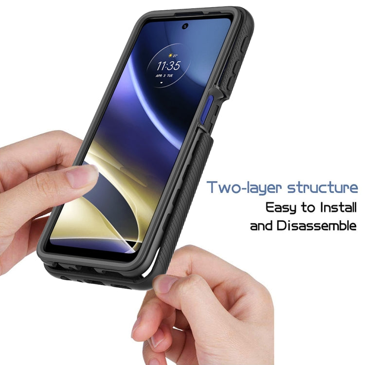 For Motorola Moto G51 5G Starry Sky Solid Color TPU Clear PC Phone Case