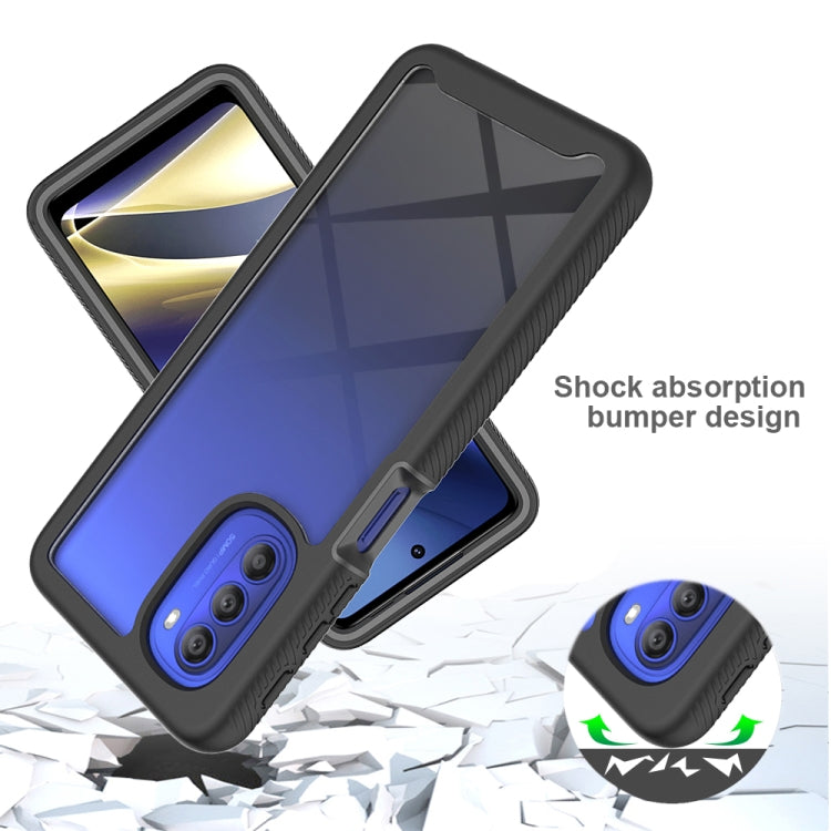 For Motorola Moto G51 5G Starry Sky Solid Color TPU Clear PC Phone Case