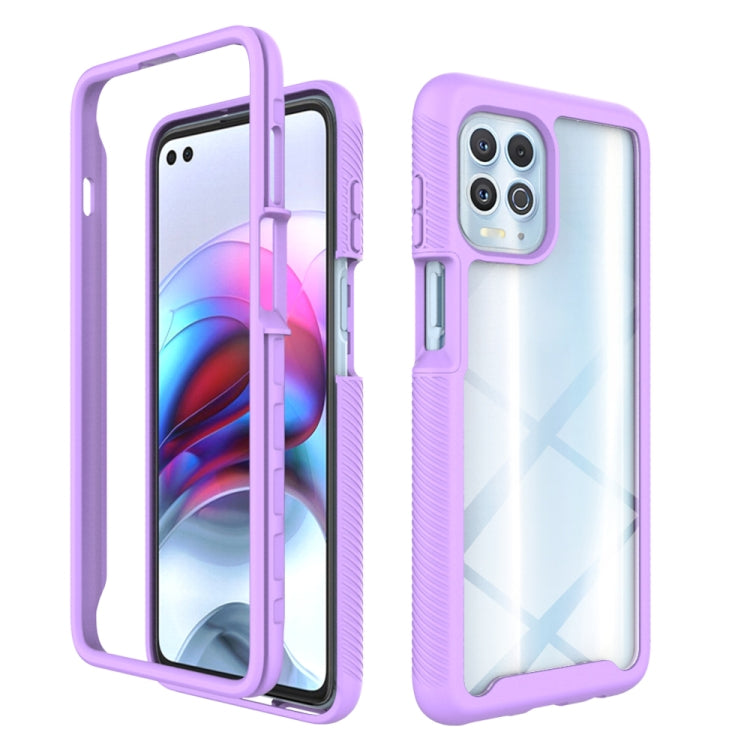For Motorola Moto G100 / Edge S Starry Sky Solid Color TPU Clear PC Phone Case