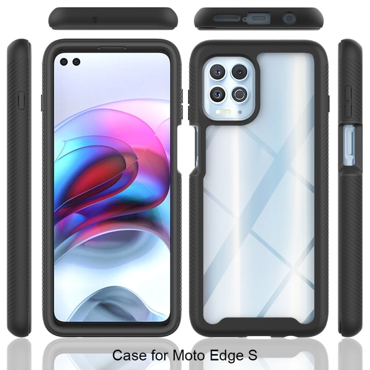 For Motorola Moto G100 / Edge S Starry Sky Solid Color TPU Clear PC Phone Case