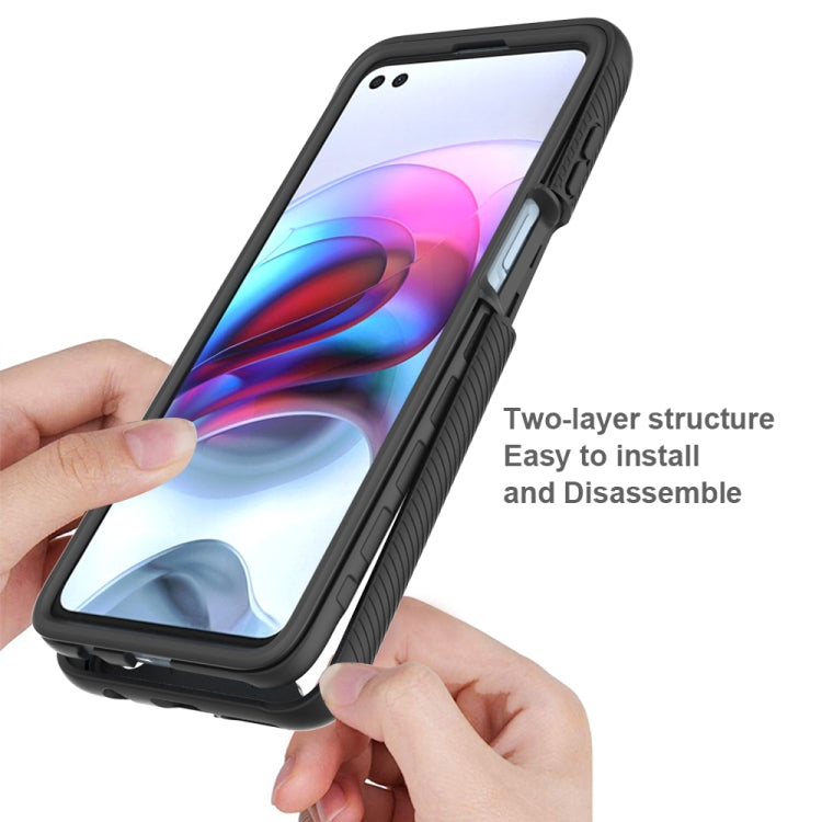 For Motorola Moto G100 / Edge S Starry Sky Solid Color TPU Clear PC Phone Case