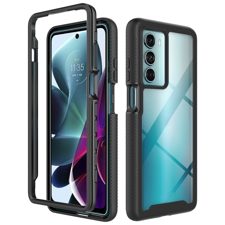 For Motorola Moto G200 5G Starry Sky Solid Color TPU Clear PC Phone Case