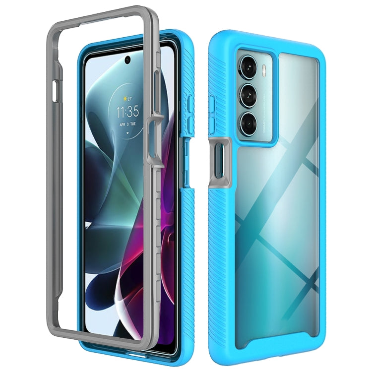 For Motorola Moto G200 5G Starry Sky Solid Color TPU Clear PC Phone Case