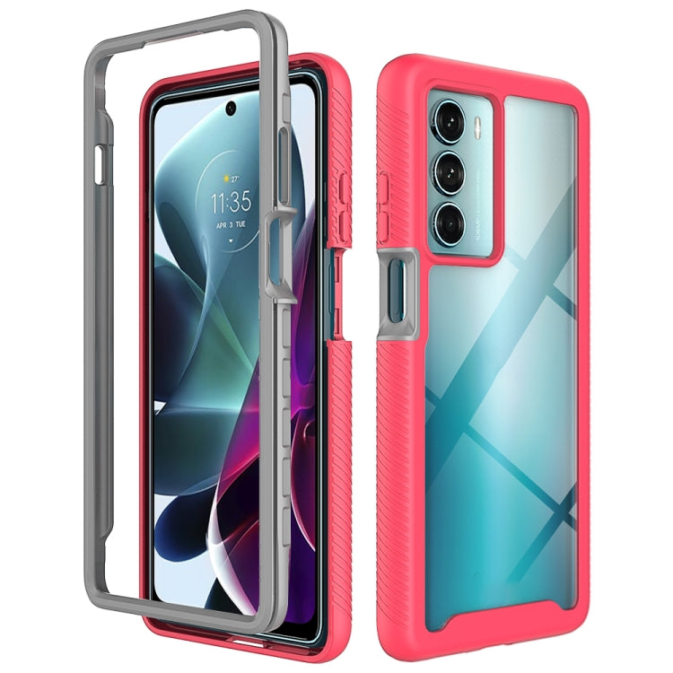 For Motorola Moto G200 5G Starry Sky Solid Color TPU Clear PC Phone Case