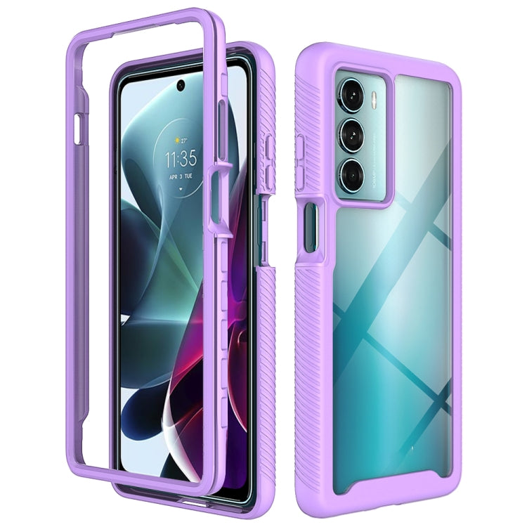 For Motorola Moto G200 5G Starry Sky Solid Color TPU Clear PC Phone Case