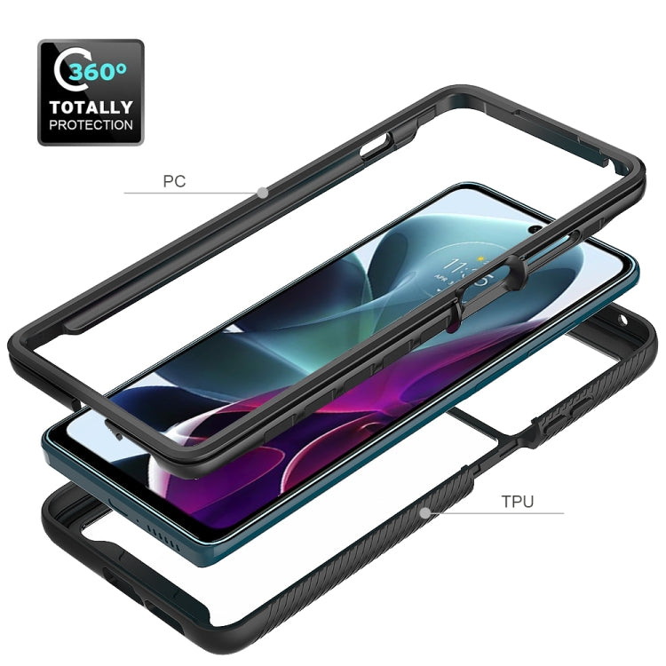 For Motorola Moto G200 5G Starry Sky Solid Color TPU Clear PC Phone Case