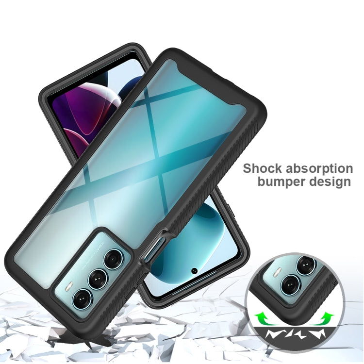 For Motorola Moto G200 5G Starry Sky Solid Color TPU Clear PC Phone Case