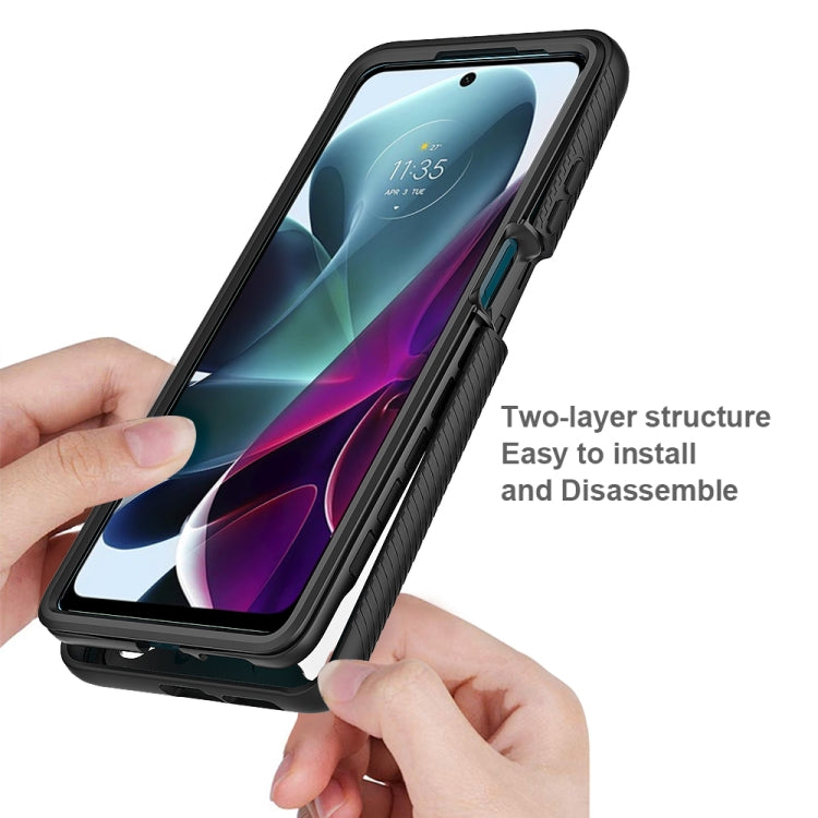 For Motorola Moto G200 5G Starry Sky Solid Color TPU Clear PC Phone Case