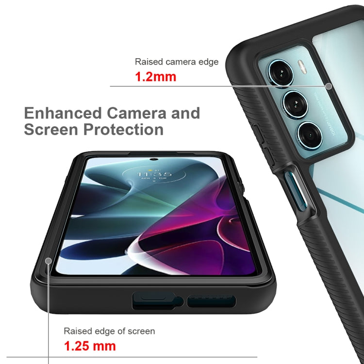 For Motorola Moto G200 5G Starry Sky Solid Color TPU Clear PC Phone Case