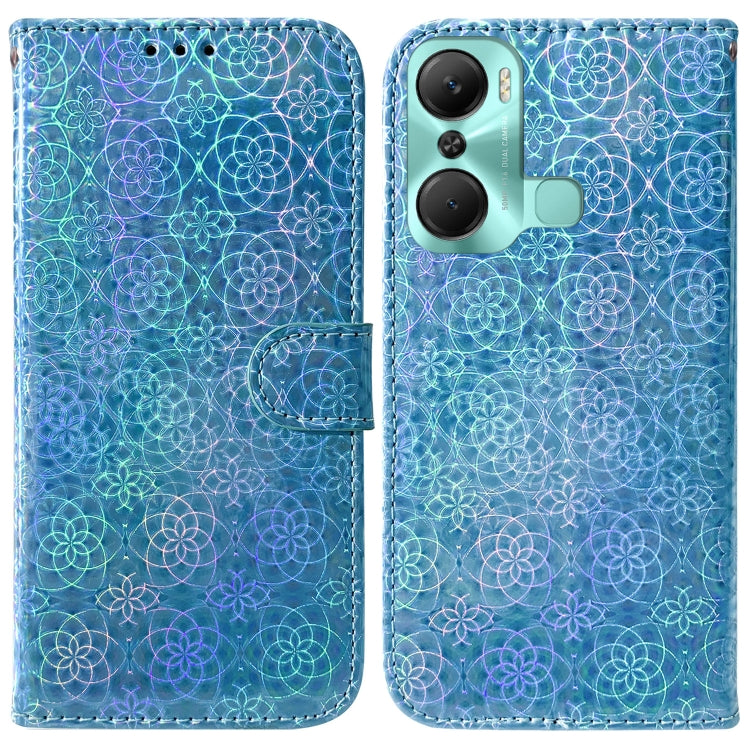 For Infinix Hot 12 Pro Colorful Magnetic Buckle Leather Phone Case