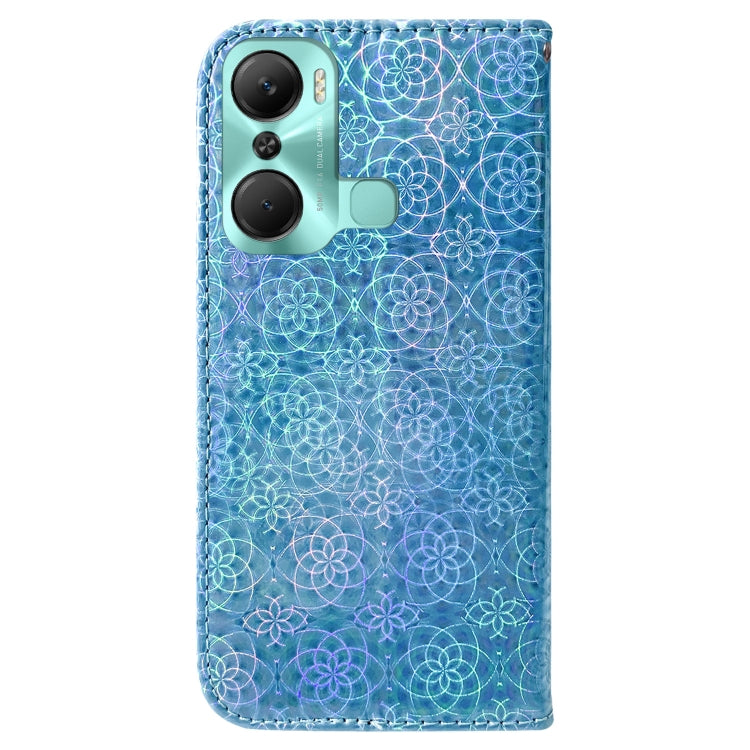 For Infinix Hot 12 Pro Colorful Magnetic Buckle Leather Phone Case