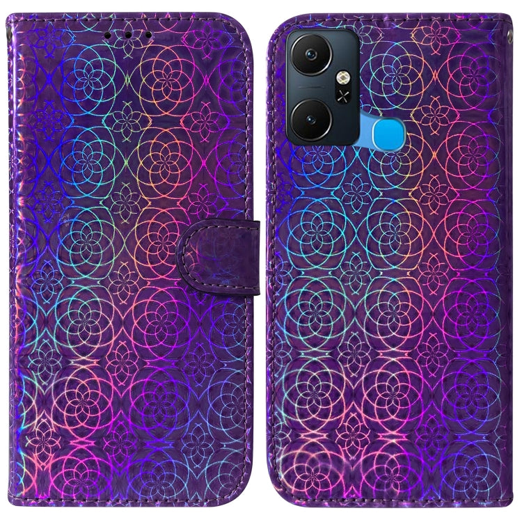 For Infinix Smart 6 Plus Colorful Magnetic Buckle Leather Phone Case