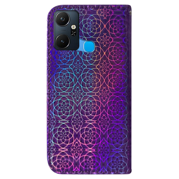 For Infinix Smart 6 Plus Colorful Magnetic Buckle Leather Phone Case