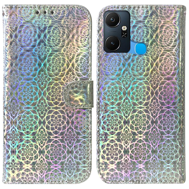 For Infinix Smart 6 Plus Colorful Magnetic Buckle Leather Phone Case