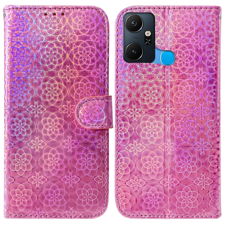 For Infinix Smart 6 Plus Colorful Magnetic Buckle Leather Phone Case
