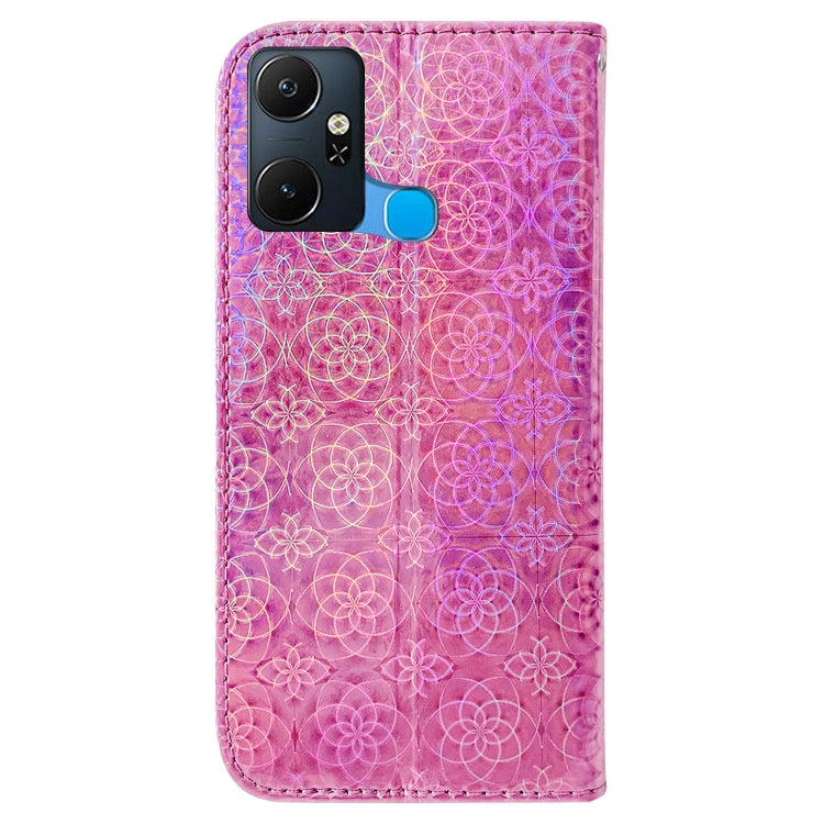 For Infinix Smart 6 Plus Colorful Magnetic Buckle Leather Phone Case