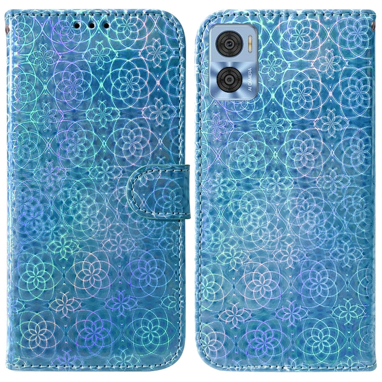 For Motorola Moto E22/E22i Colorful Magnetic Buckle Leather Phone Case