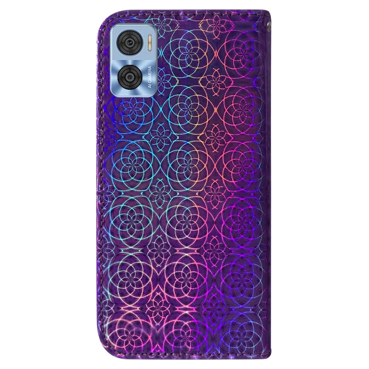 For Motorola Moto E22/E22i Colorful Magnetic Buckle Leather Phone Case