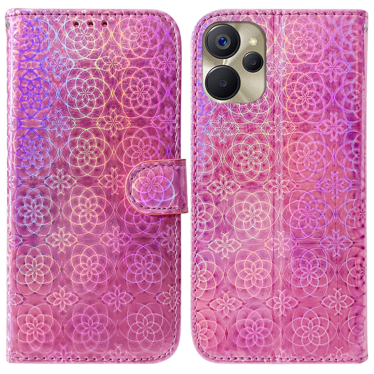 For Realme 9i 5G Colorful Magnetic Buckle Leather Phone Case