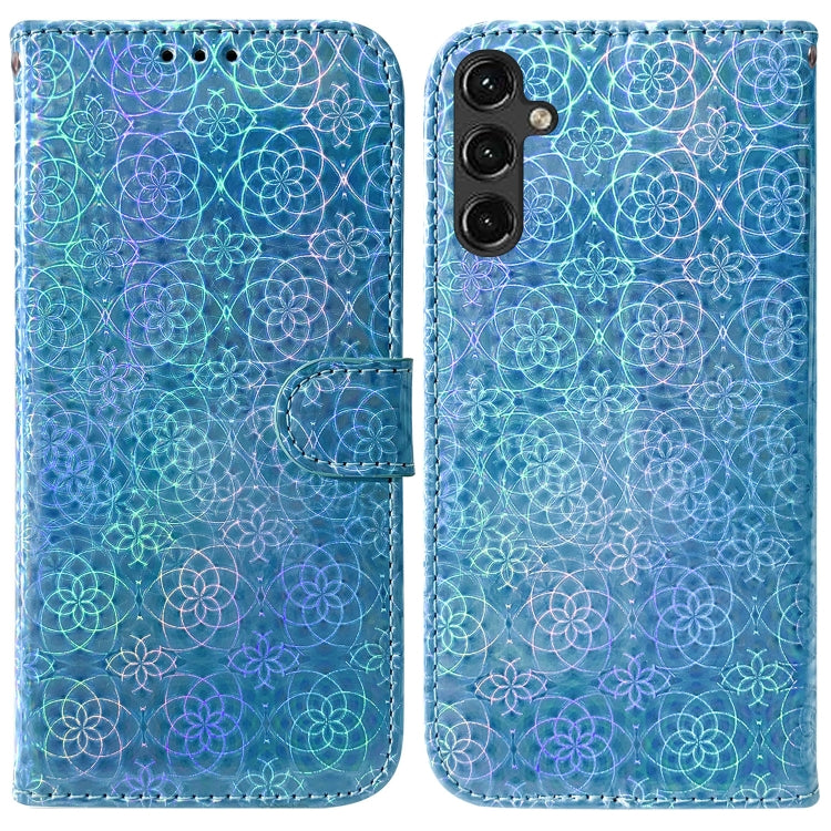 For Samsung Galaxy A14 5G Colorful Magnetic Buckle Leather Phone Case