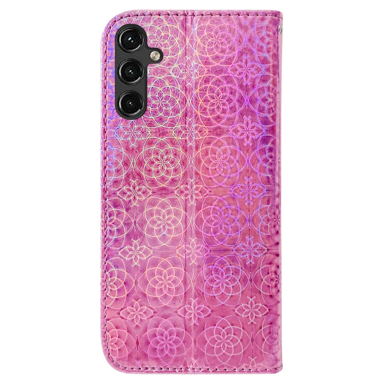 For Samsung Galaxy A14 5G Colorful Magnetic Buckle Leather Phone Case