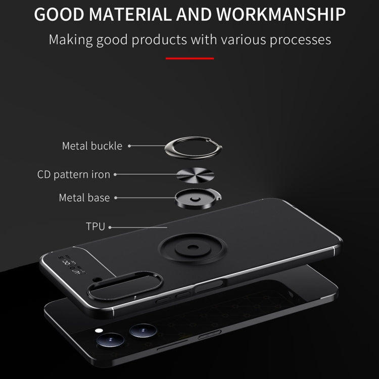 For Realme C33 Metal Ring Holder TPU Phone Case