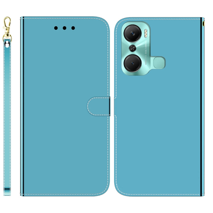 For Infinix Hot 12 Pro Imitated Mirror Surface Leather Phone Case