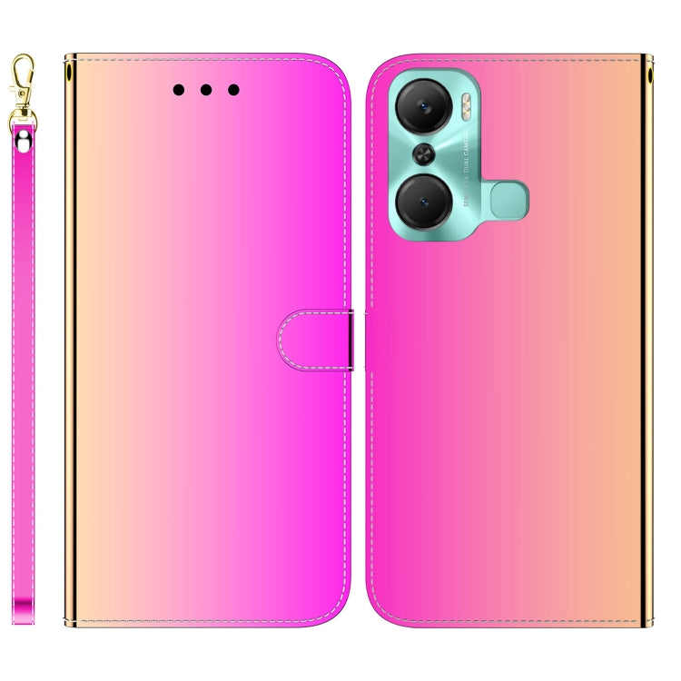 For Infinix Hot 12 Pro Imitated Mirror Surface Leather Phone Case
