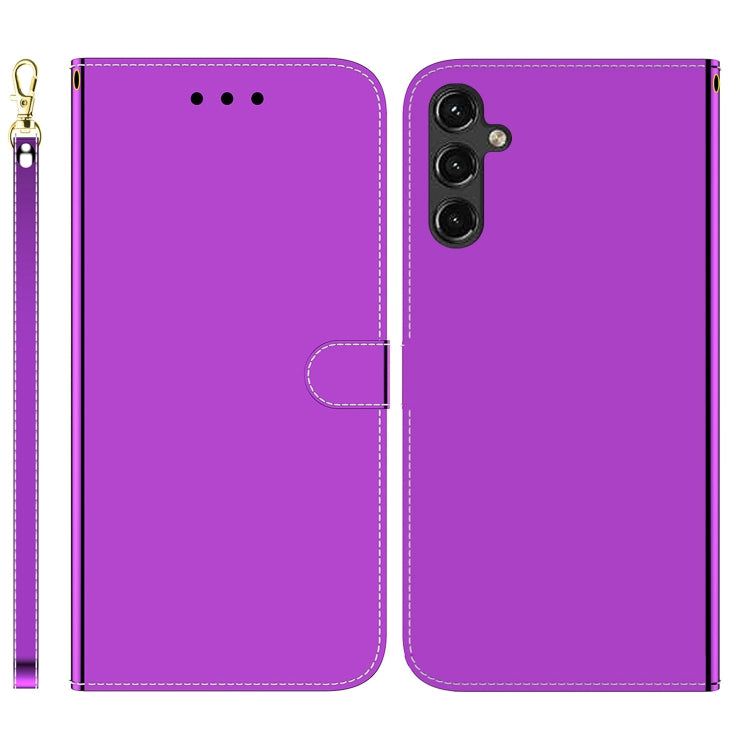For Samsung Galaxy A14 5G Imitated Mirror Surface Leather Phone Case