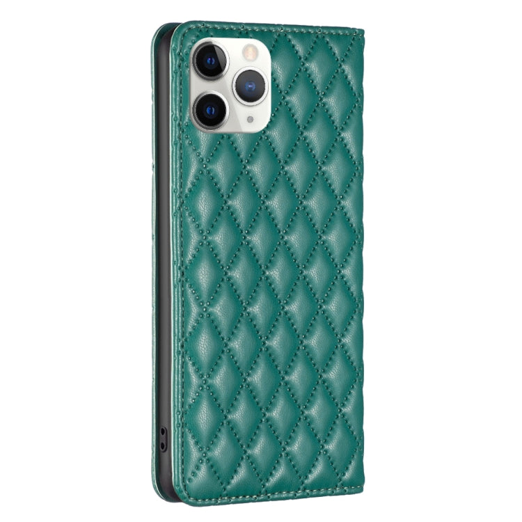 For iPhone 11 Pro Diamond Lattice Magnetic Leather Flip Phone Case