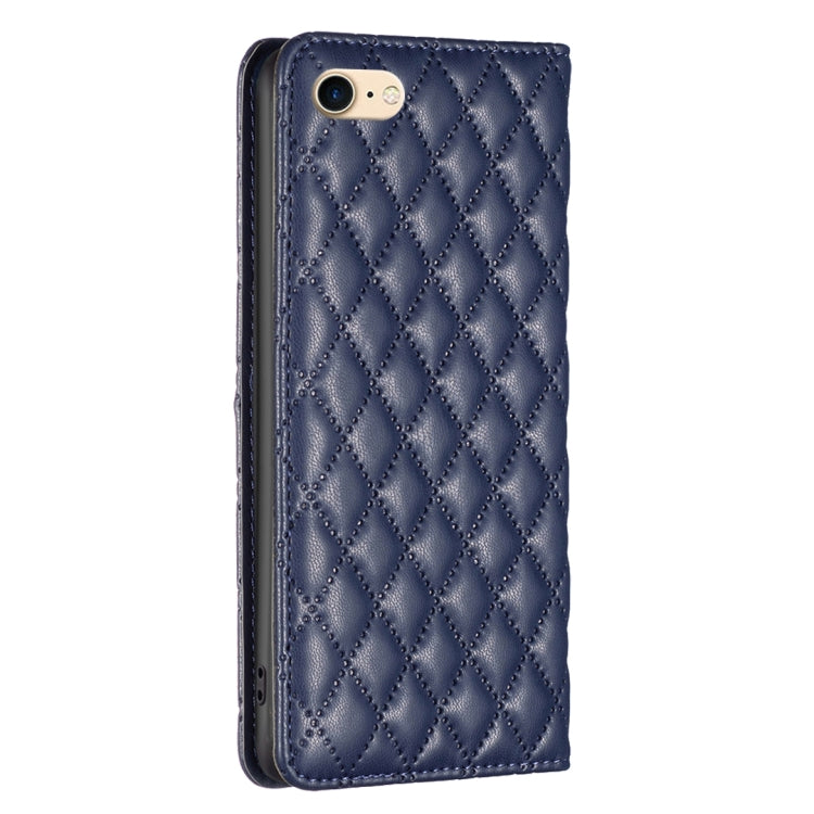 For iPhone SE 2022 / SE 2020 / 8 / 7 Diamond Lattice Magnetic Leather Flip Phone Case