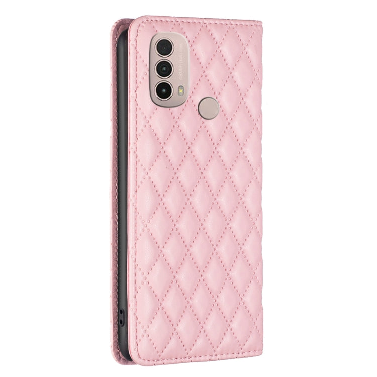 For Motorola Moto E30 / E40 Diamond Lattice Magnetic Leather Flip Phone Case