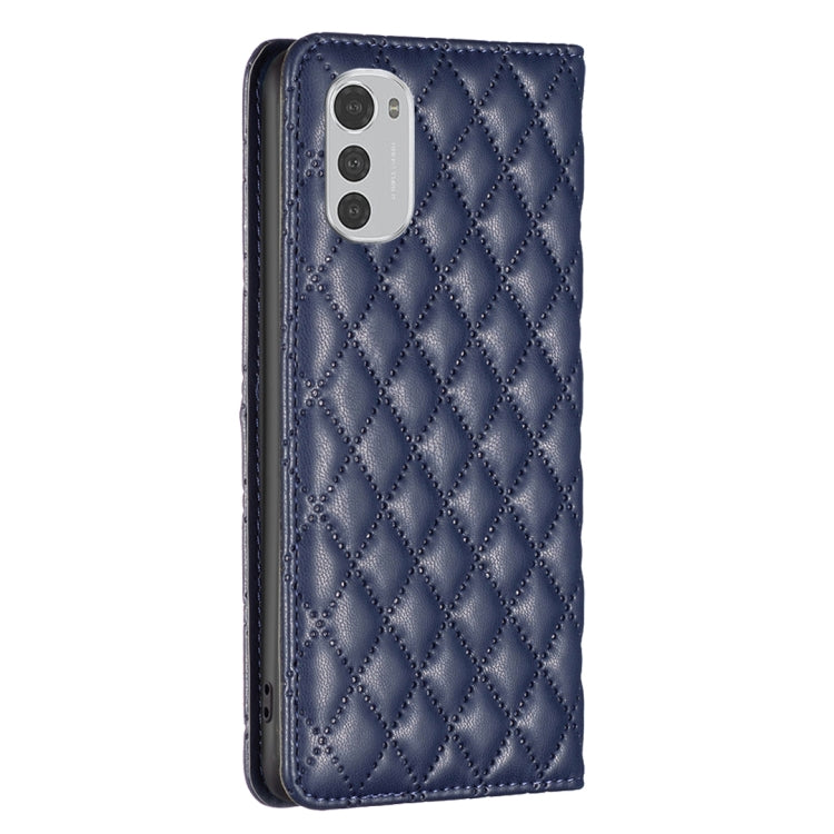 For Motorola Moto E32 4G Diamond Lattice Magnetic Leather Flip Phone Case