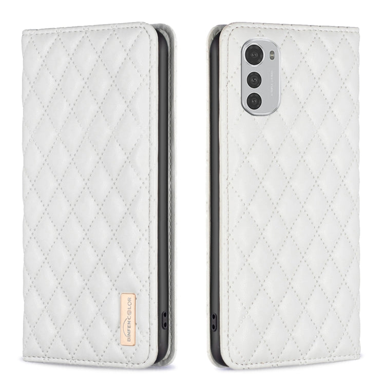 For Motorola Moto E32 4G Diamond Lattice Magnetic Leather Flip Phone Case