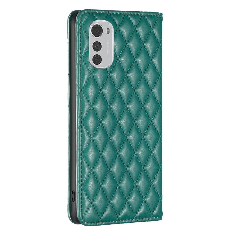For Motorola Moto E32 4G Diamond Lattice Magnetic Leather Flip Phone Case