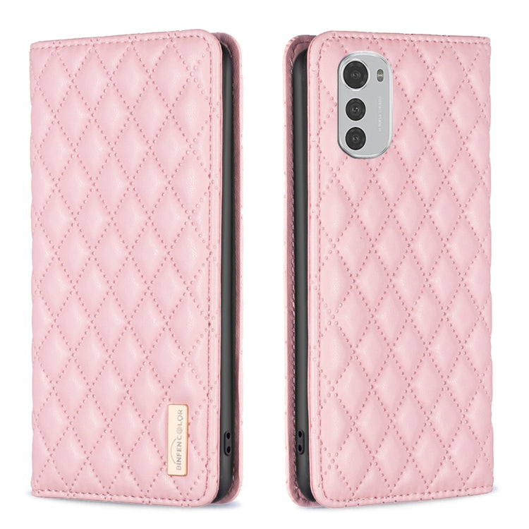 For Motorola Moto E32 4G Diamond Lattice Magnetic Leather Flip Phone Case