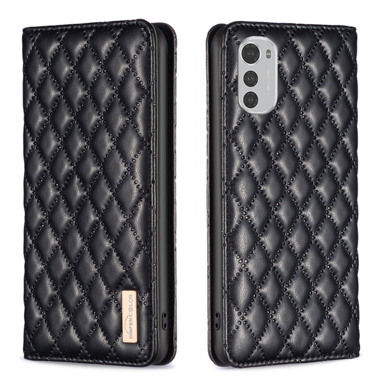 For Motorola Moto E32 4G Diamond Lattice Magnetic Leather Flip Phone Case