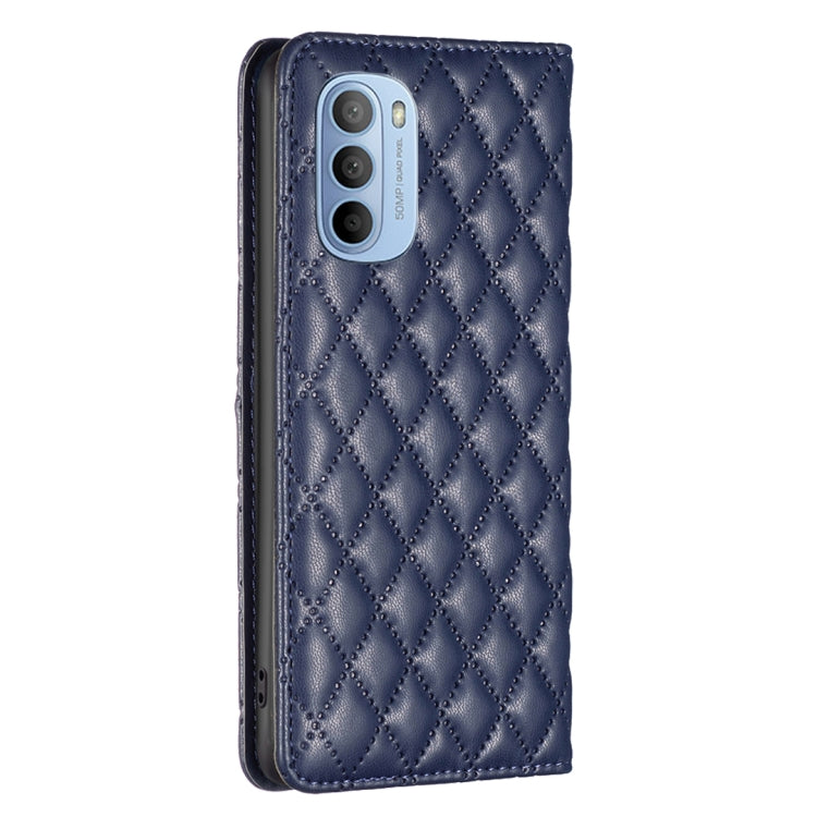 For Motorola Moto G31 / G41 Diamond Lattice Magnetic Leather Flip Phone Case