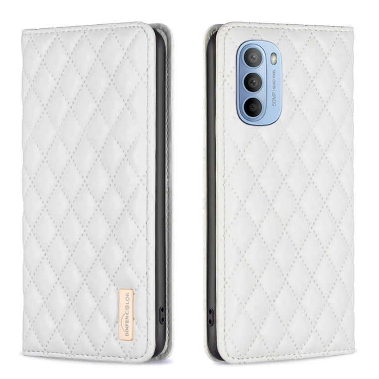 For Motorola Moto G31 / G41 Diamond Lattice Magnetic Leather Flip Phone Case