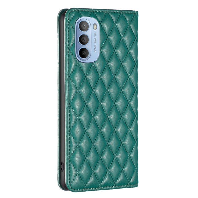 For Motorola Moto G31 / G41 Diamond Lattice Magnetic Leather Flip Phone Case