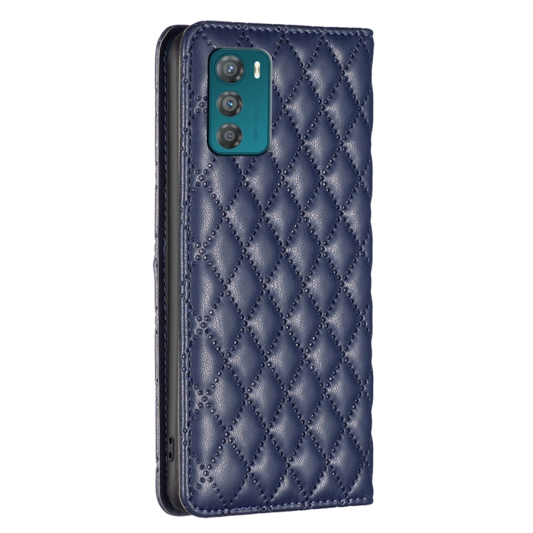 For Motorola Moto G42 Diamond Lattice Magnetic Leather Flip Phone Case