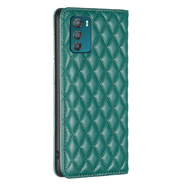 For Motorola Moto G42 Diamond Lattice Magnetic Leather Flip Phone Case