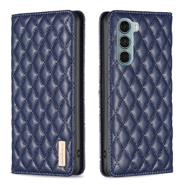 For Motorola Moto G200 5G / Edge S30 5G Diamond Lattice Magnetic Leather Flip Phone Case