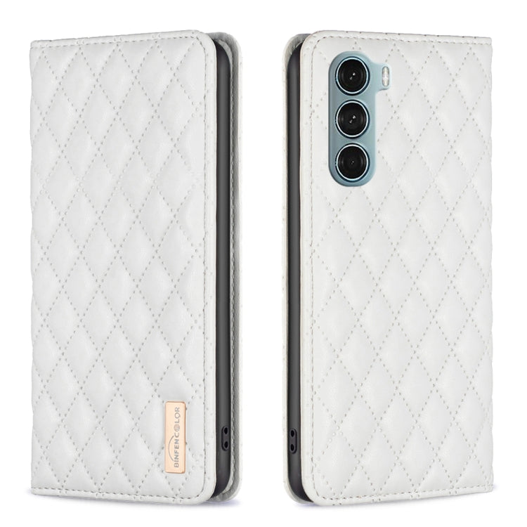 For Motorola Moto G200 5G / Edge S30 5G Diamond Lattice Magnetic Leather Flip Phone Case