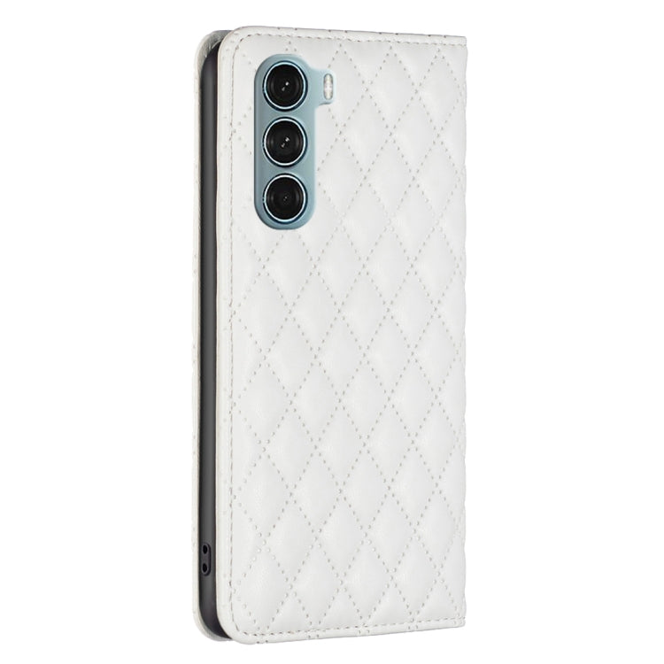 For Motorola Moto G200 5G / Edge S30 5G Diamond Lattice Magnetic Leather Flip Phone Case
