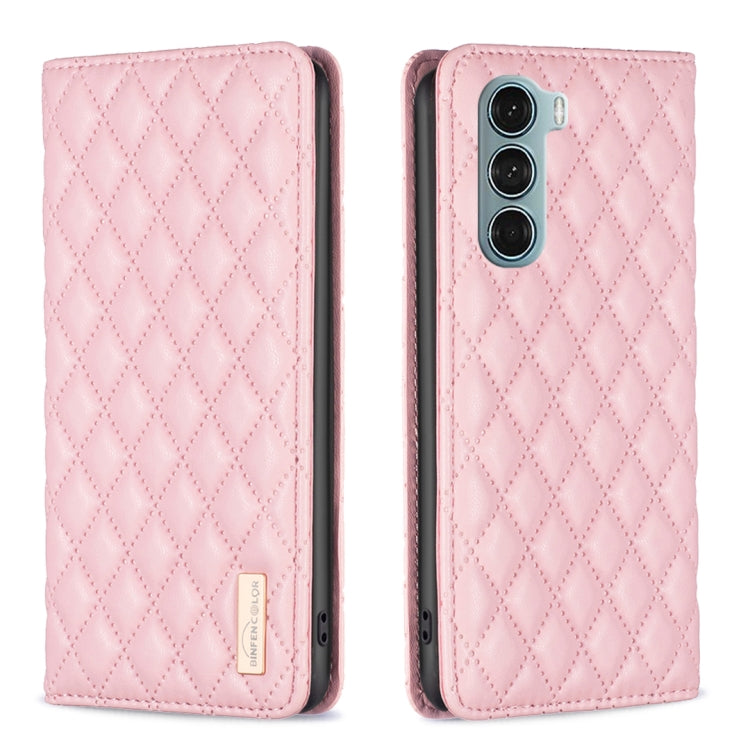 For Motorola Moto G200 5G / Edge S30 5G Diamond Lattice Magnetic Leather Flip Phone Case