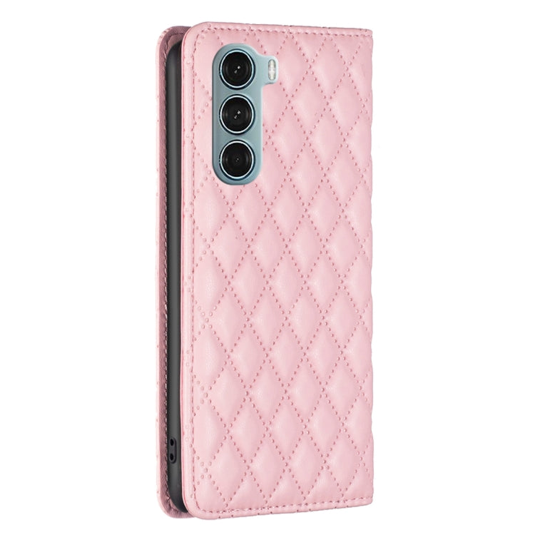 For Motorola Moto G200 5G / Edge S30 5G Diamond Lattice Magnetic Leather Flip Phone Case